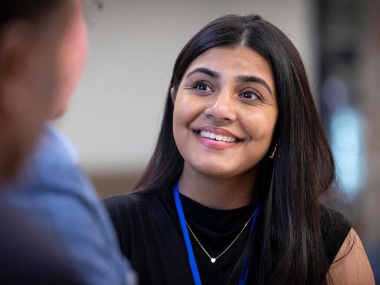 student smiling